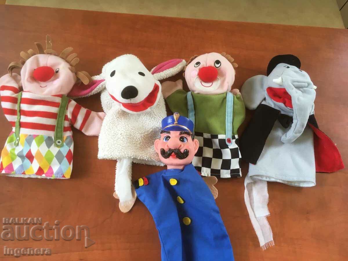 PUPPET FOR PUPPET THEATER WITH RUBBER HEAD - 6 PUPPET FOR PUPPET THEATER WITH RUBBER HEAD - 6