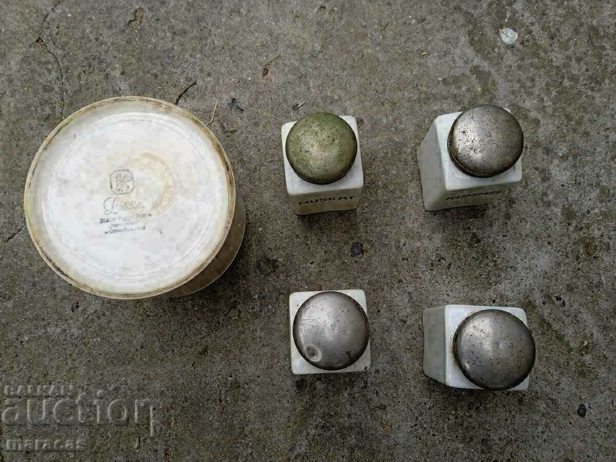 Old porcelain spice box with price 15.00 BGN | € 7.67 Old porcelain spice box with price 15.00 BGN | € 7.67