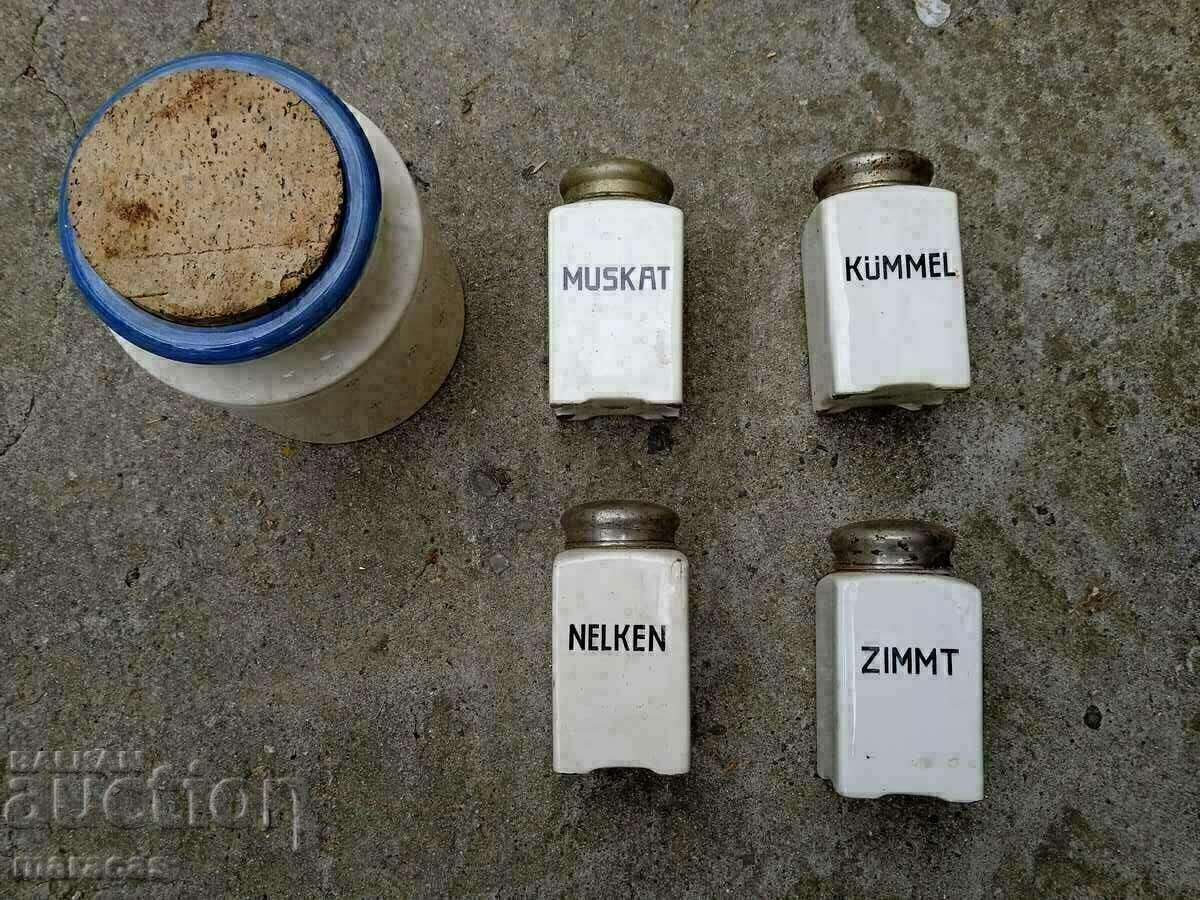 Old porcelain spice box Old porcelain spice box