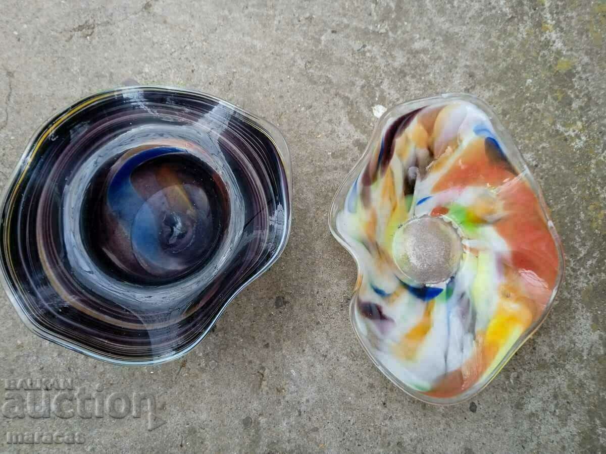 Glass colored bowls