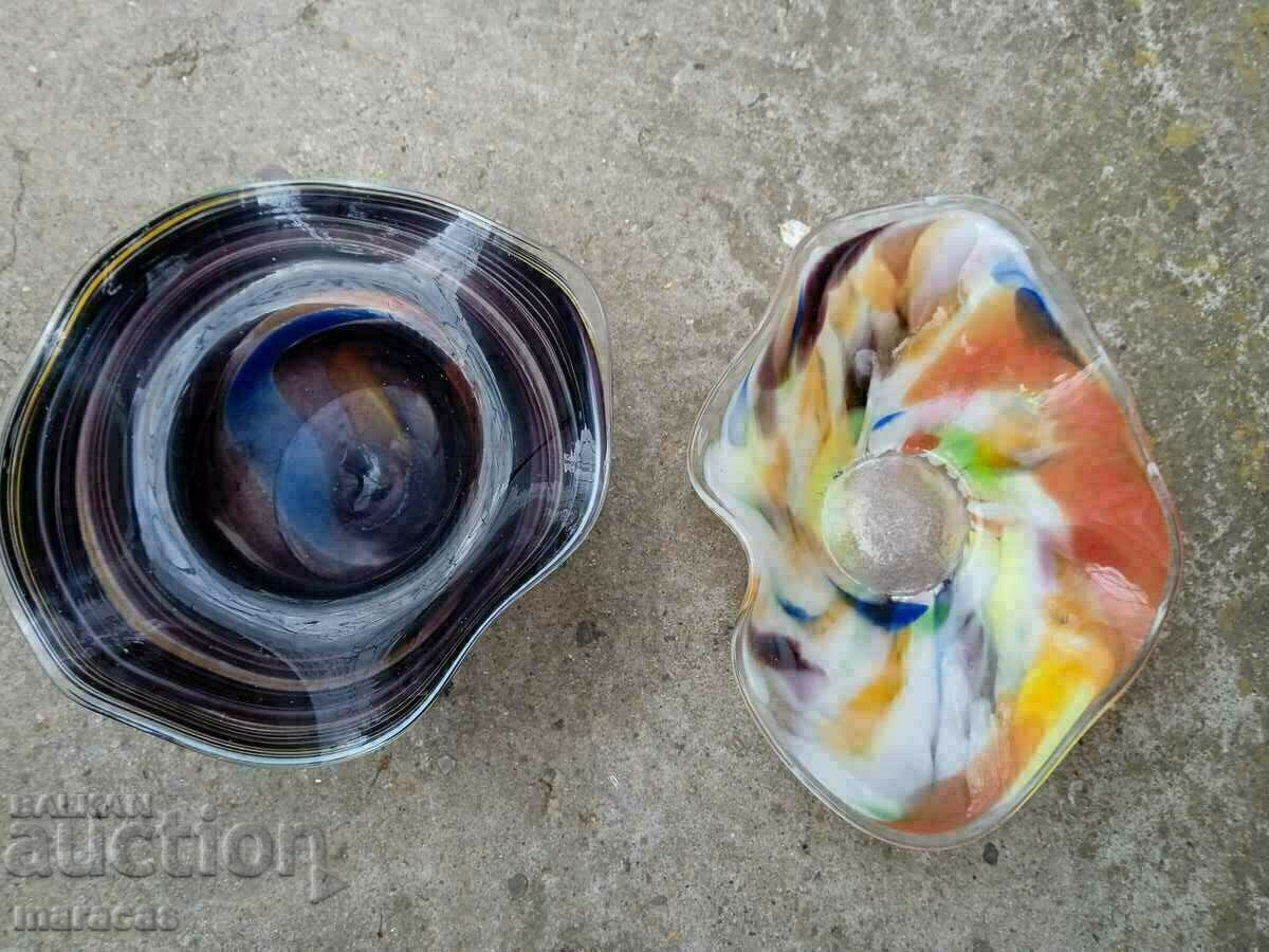 Glass colored bowls Glass colored bowls