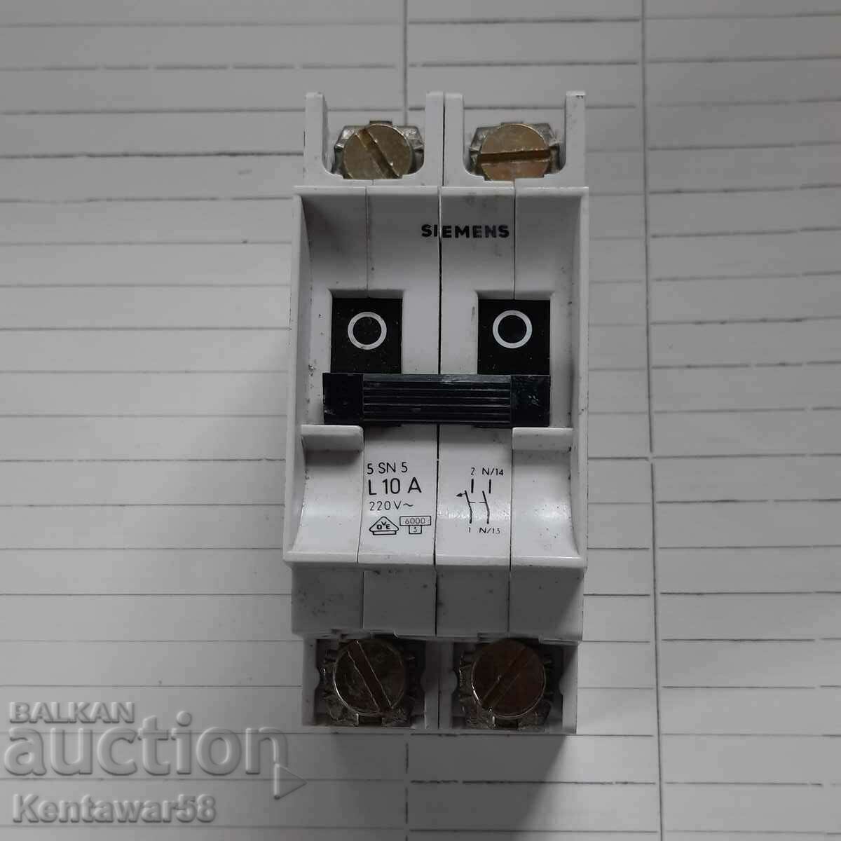 Siemens two-phase circuit breaker.