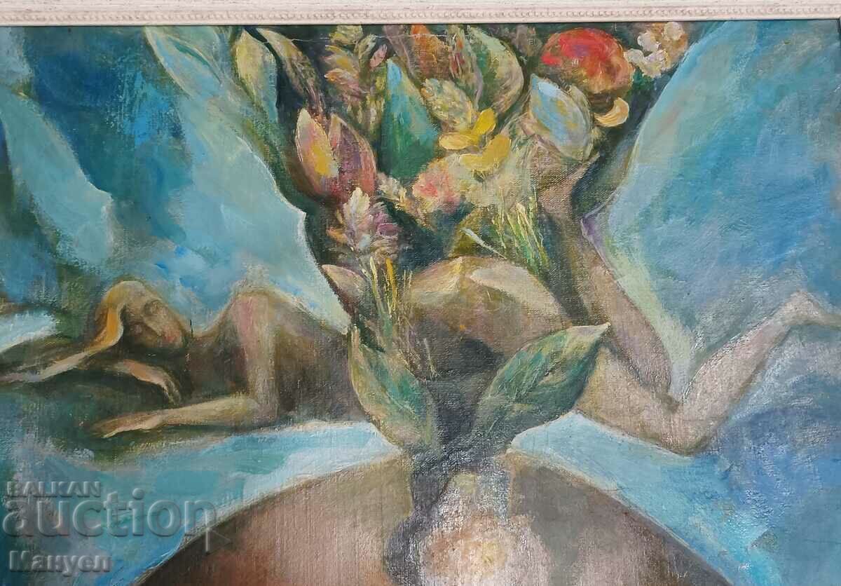 Auction I am selling a beautiful eclectic painting - oil. Auction I am selling a beautiful eclectic painting - oil.