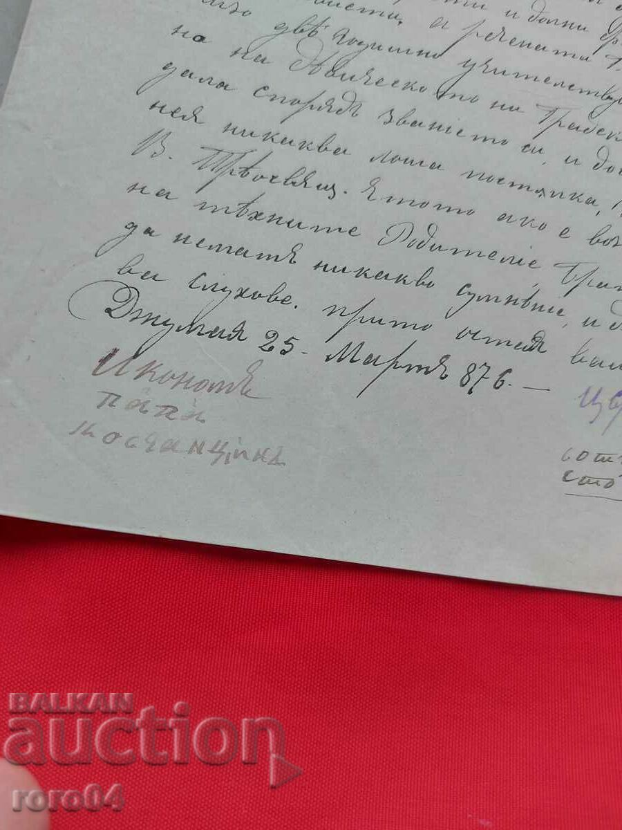 SCRISOARE DE REÎNVIERE - 1876 - 6