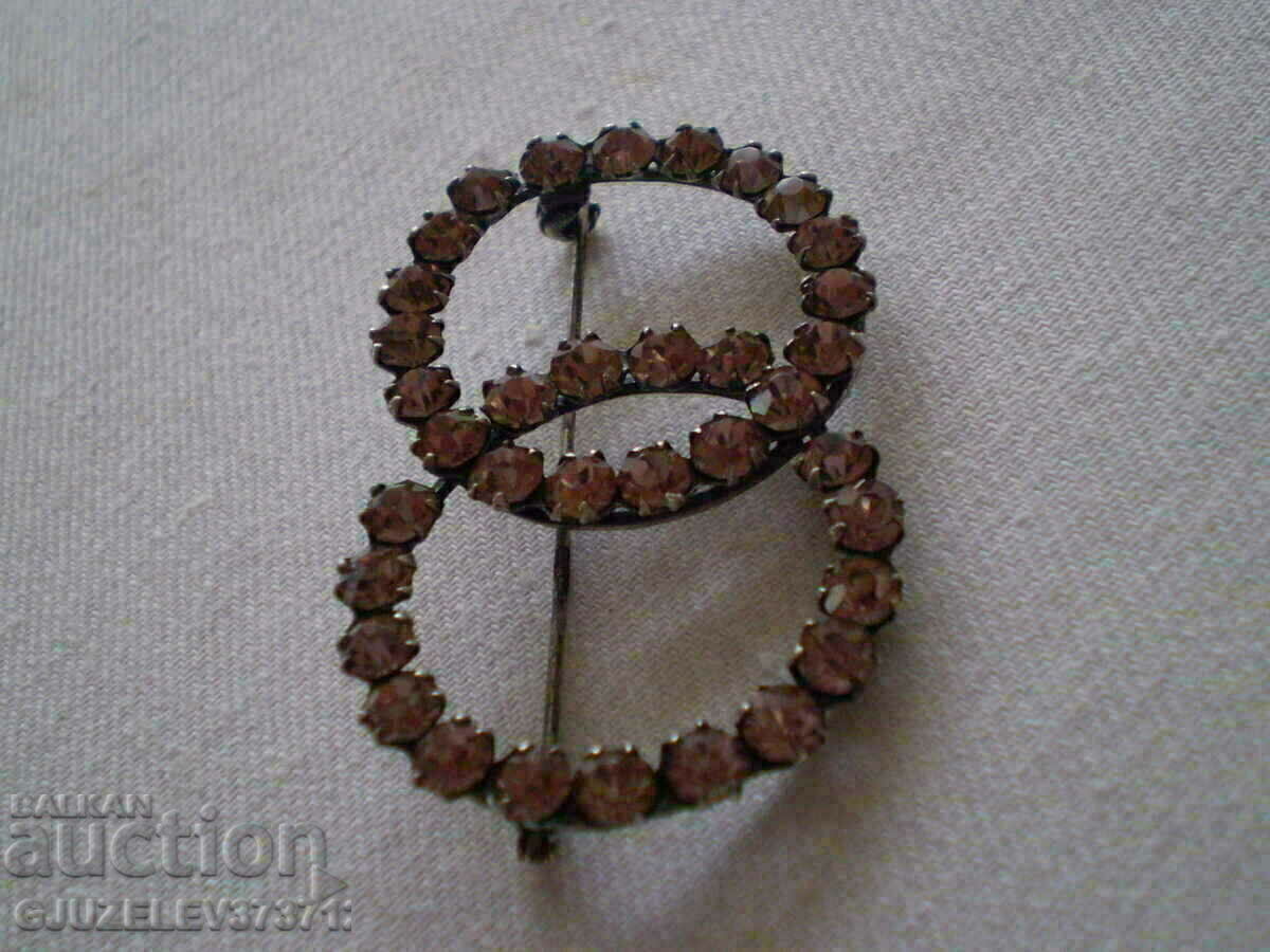 Women's brooch with crystals and silver plating - 5 Women's brooch with crystals and silver plating - 5