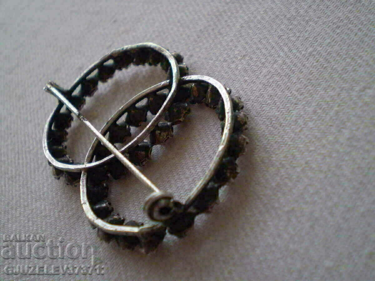 Women's brooch with crystals and silver plating - 6 Women's brooch with crystals and silver plating - 6