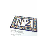 Ceramic tiles with numbers