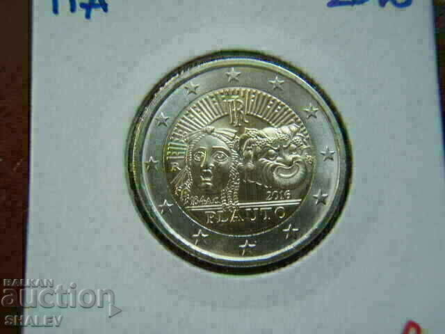 2 euro 2016 Italy "Plauto" (2) /Italy/ - Unc (2 euro) with price 19.89 BGN | € 10.17