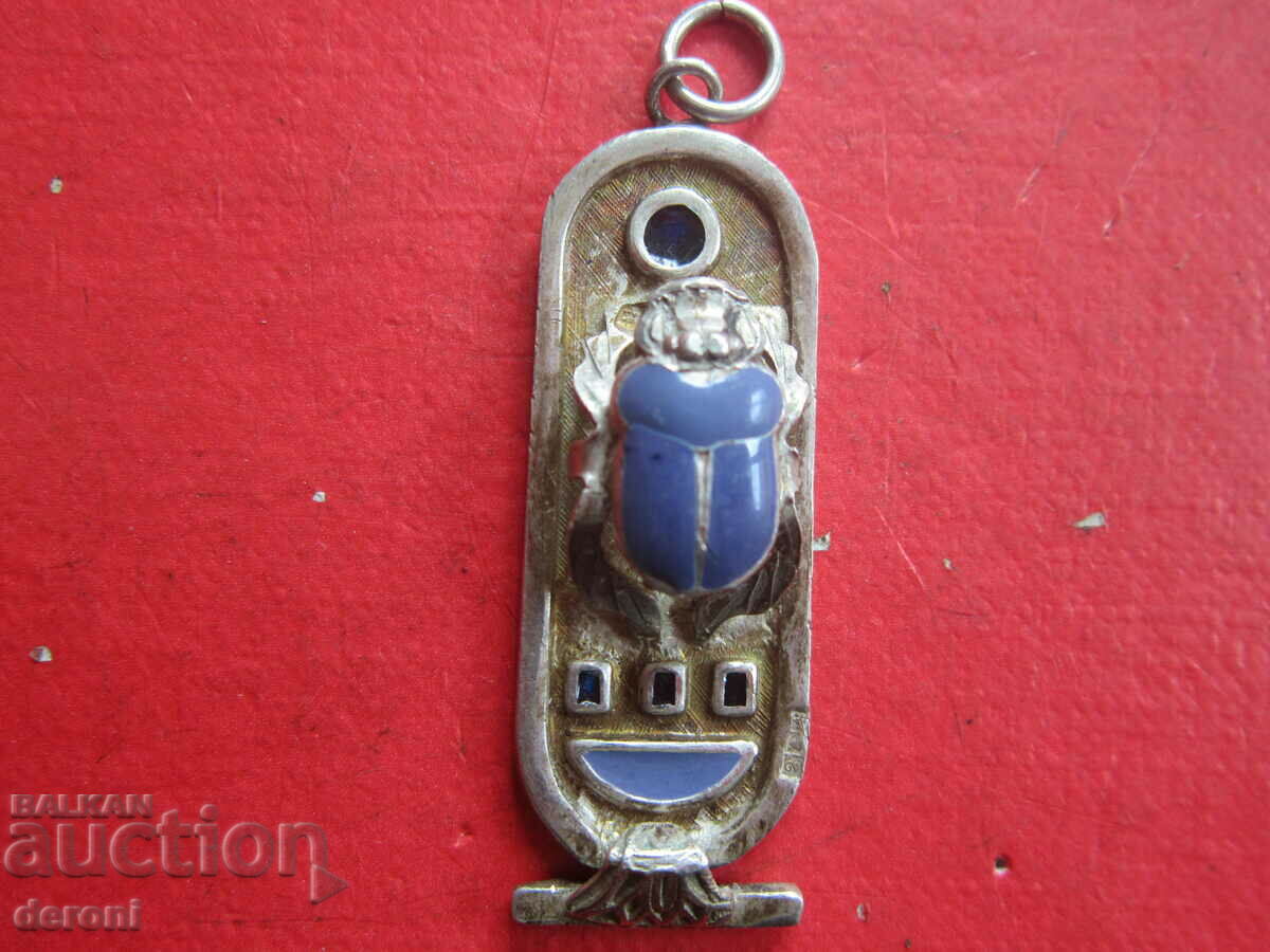 Silver pendant pendant Scarab enamel - 5 Silver pendant pendant Scarab enamel - 5