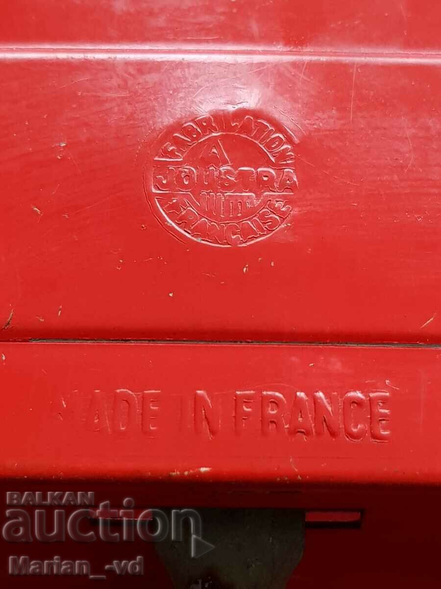 Large mechanical sheet metal toy dump truck JOUSTRA 1958 - 7 Large mechanical sheet metal toy dump truck JOUSTRA 1958 - 7