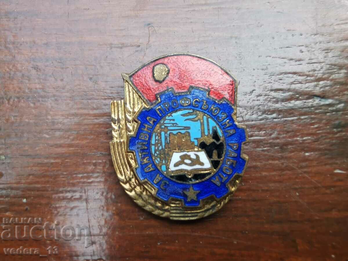 bronze enamel badge