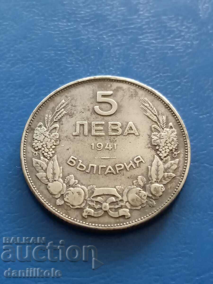 * $ * Y * $ * BULGARIA - 5 BGN 1941 - EXCELENT * $ * Y * $ *
