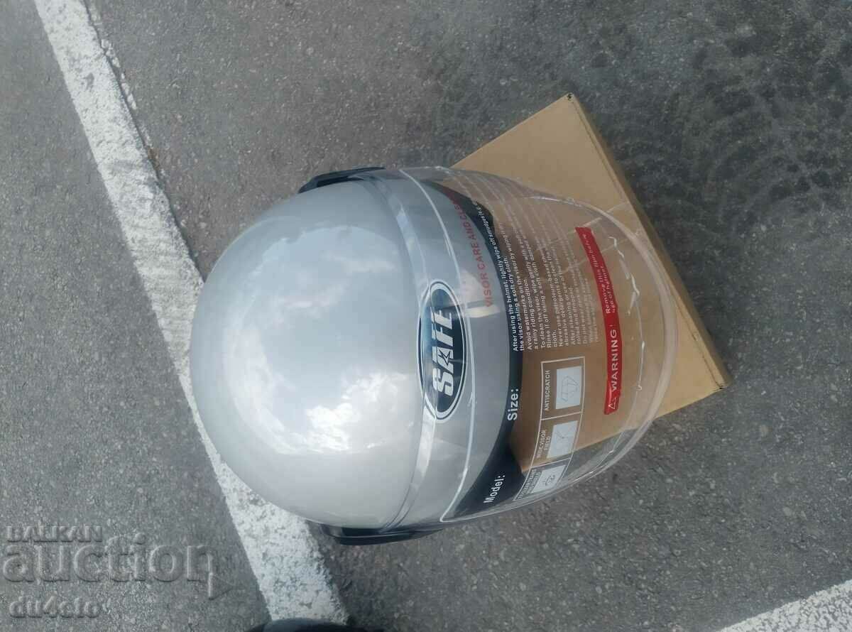 Delivery of Helmet, motorcycle helmet scooter moped with visor SAFE gray, black