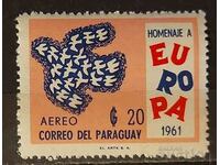 Парагвай 1961 Европа CEPT/Птици  20 € MNH