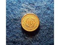 10 pfennigs 1925 / D
