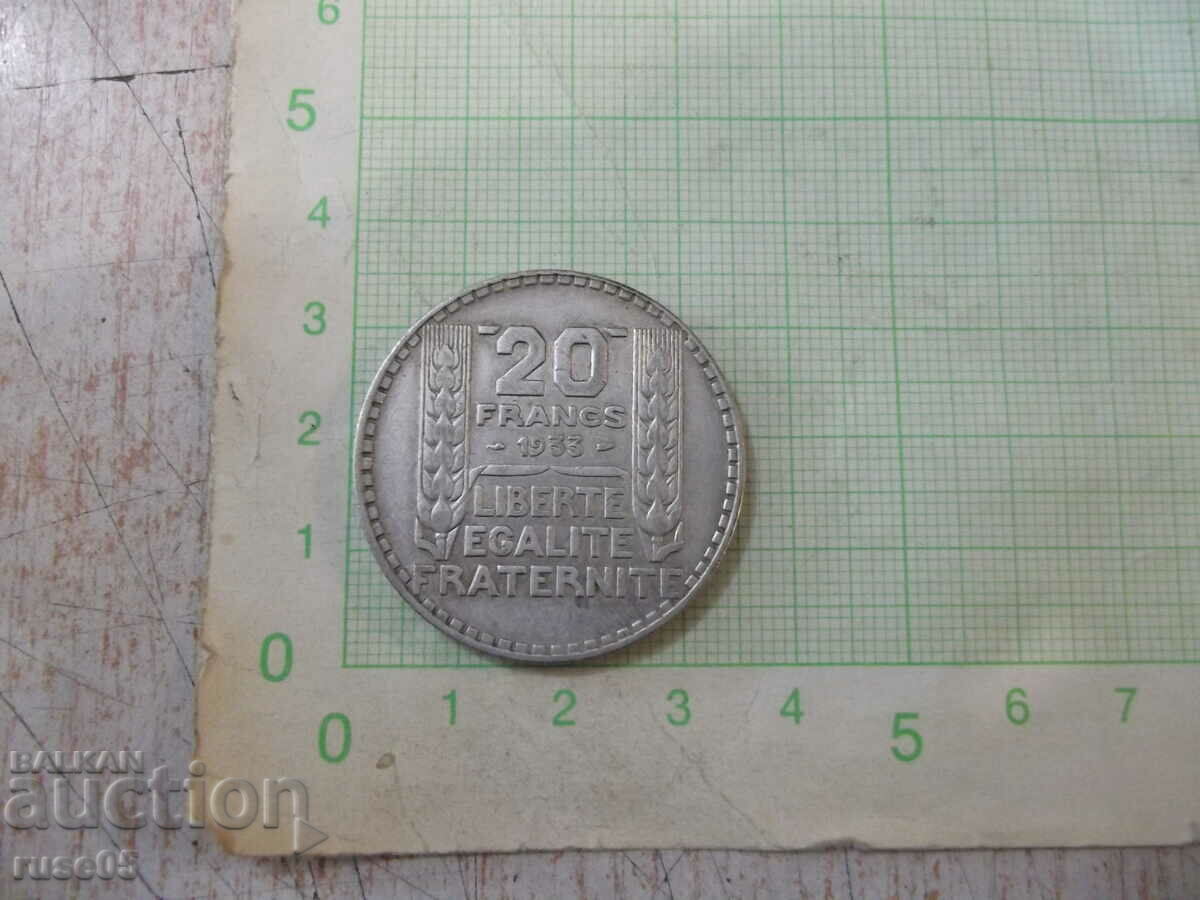 Auction Coin "20 FRANCS - 1933." Auction Coin "20 FRANCS - 1933."