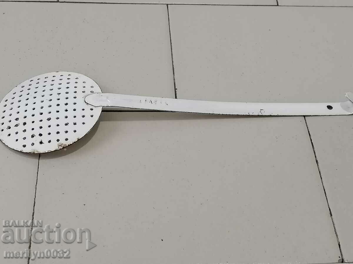 Delivery of Old grateful spoon with enamel, wounded socialist, Bulgaria