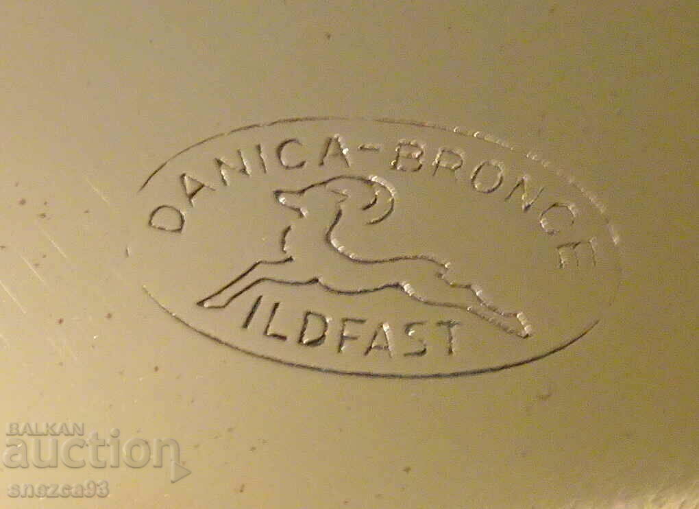 Auction  Danish bronze plate coat of arms.