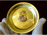 Danish bronze plate coat of arms.