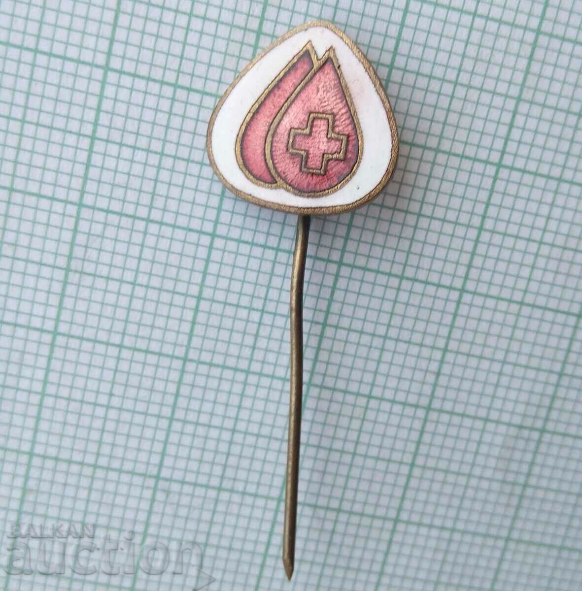 11047 Blood donor BRC Bulgarian Red Cross - bronze enamel with price 1.20 BGN | € 0.61 11047 Blood donor BRC Bulgarian Red Cross - bronze enamel with price 1.20 BGN | € 0.61