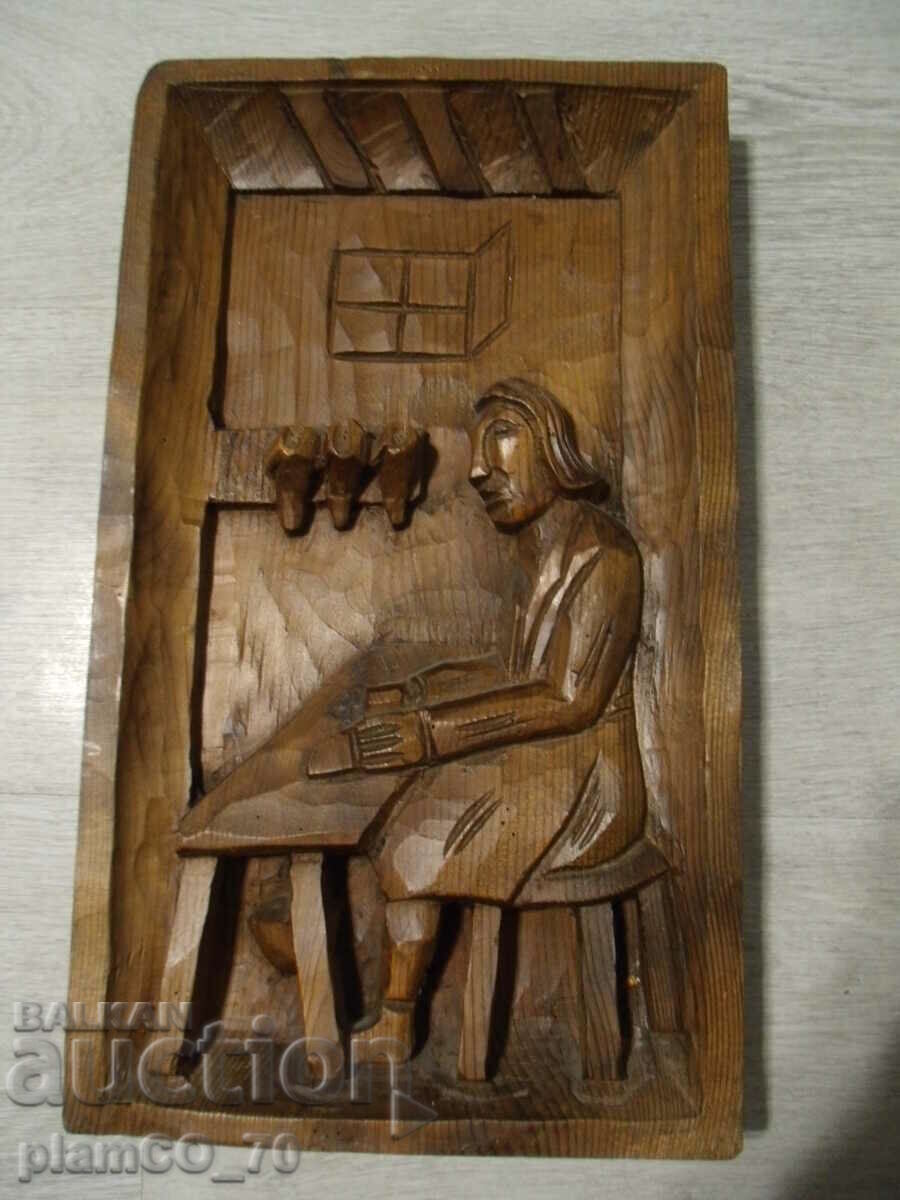 № * 6215 old woodcarving - panel