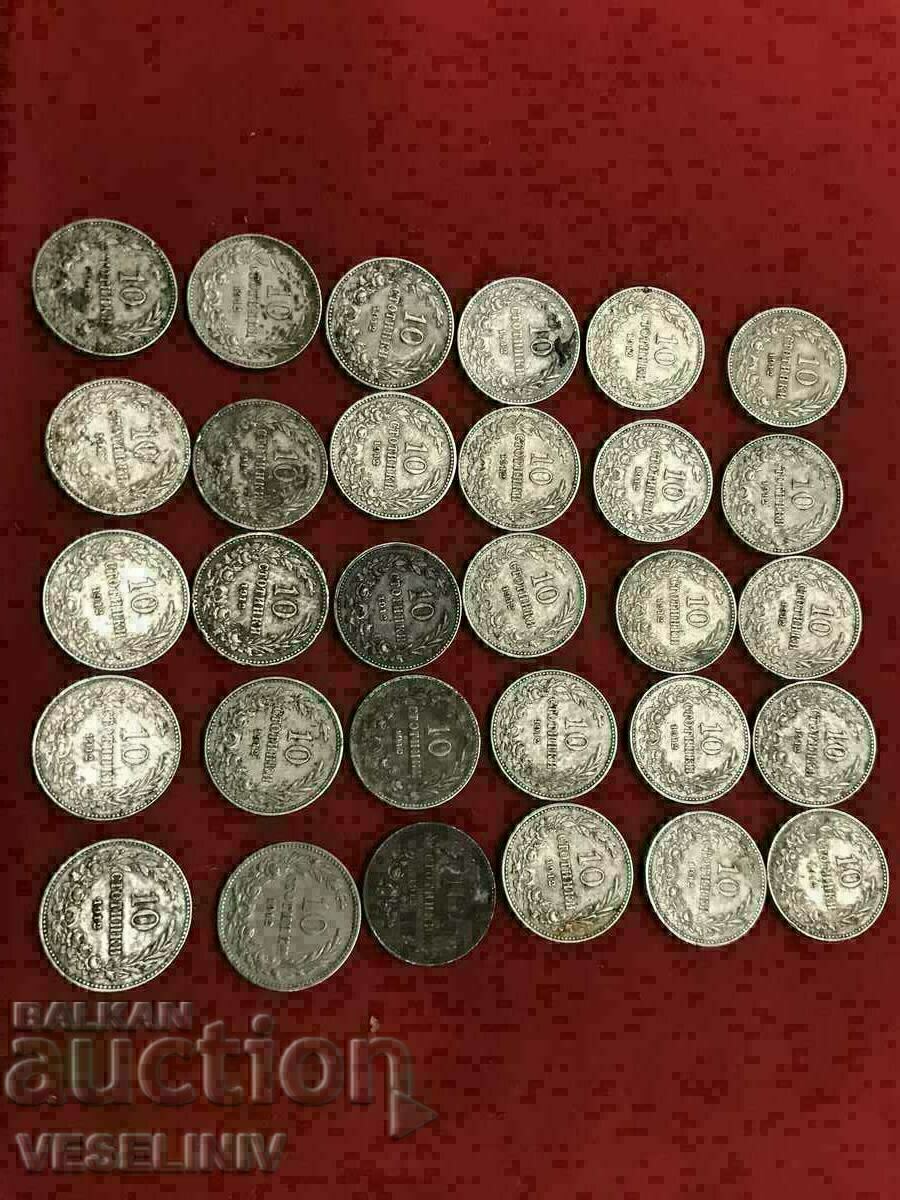 Lot of 10 cents 1912-30BR.