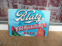 Metal plate beer Blatz beer advertising decor cheers bar