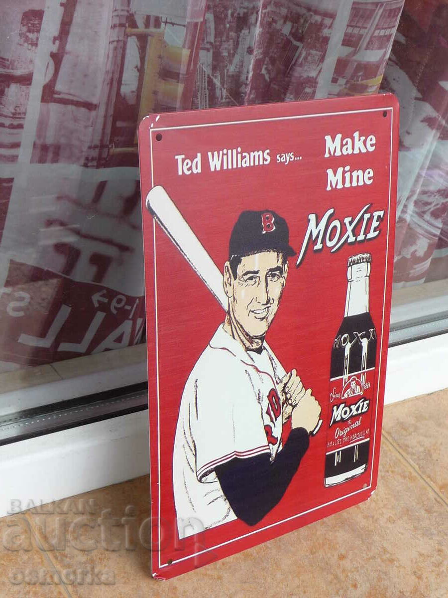 Metal plate Ted Williams baseball bat sports advertising with price 18.00 BGN | € 9.20 Metal plate Ted Williams baseball bat sports advertising with price 18.00 BGN | € 9.20