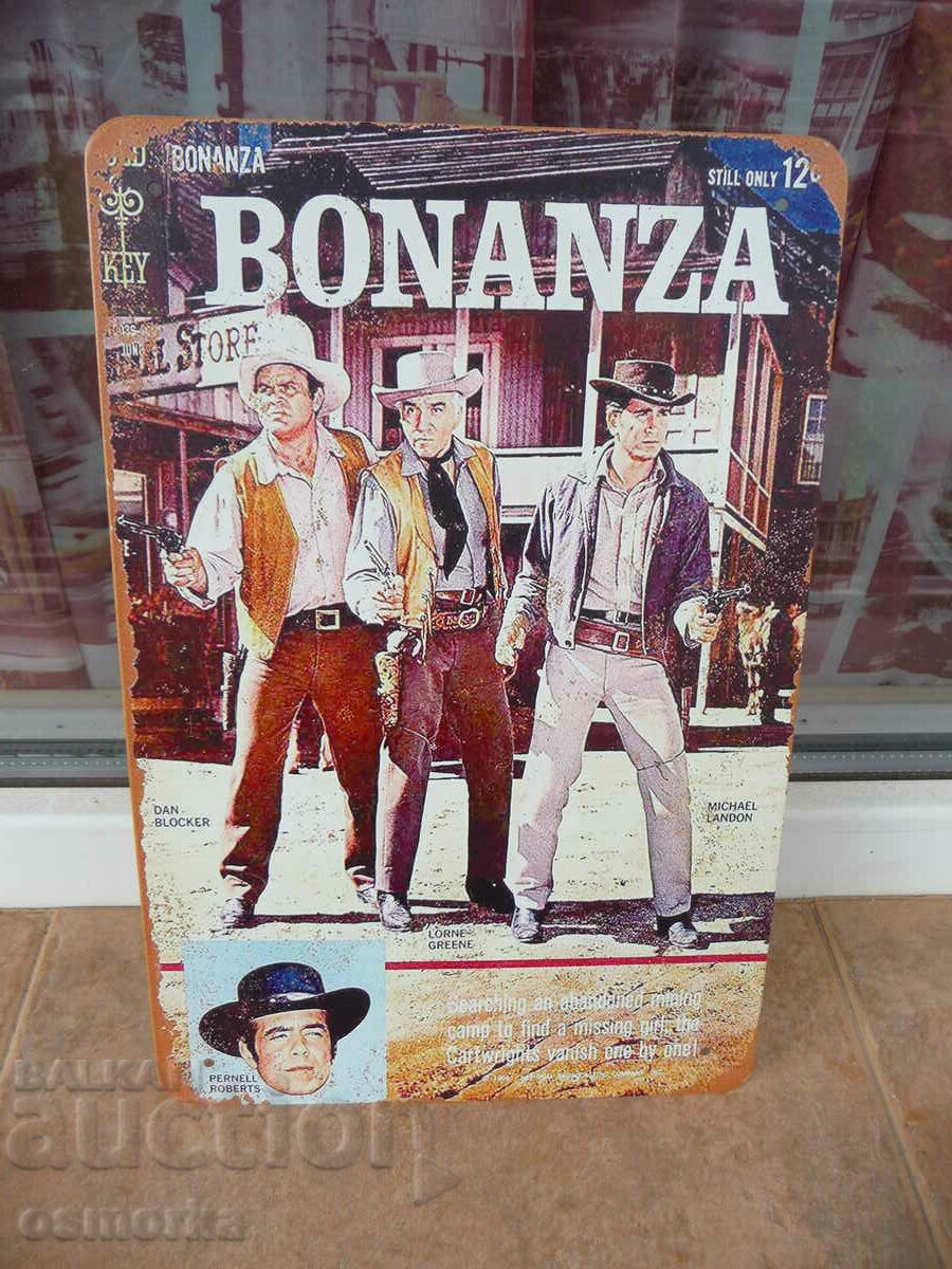 Metal plate film Bonanza Bonanza western cowboys revolvers