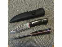 Πλούσια χαραγμένο κυνηγετικό μαχαίρι με ελάφι 120x230