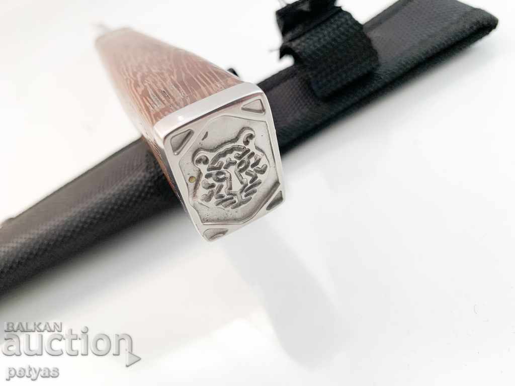 Russian hunting knife engraved Gliganistomana 65x13 with price 33.50 BGN | € 17.13