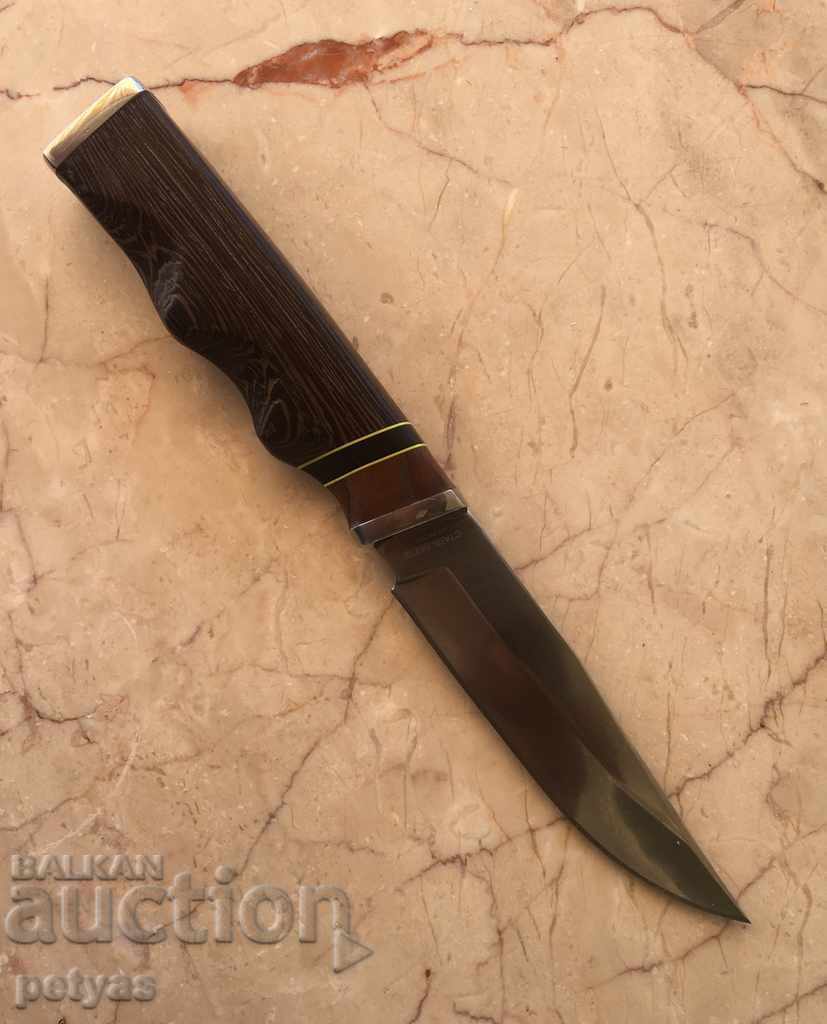 Russian hunting knife engraved Gliganistomana 65x13 - 7