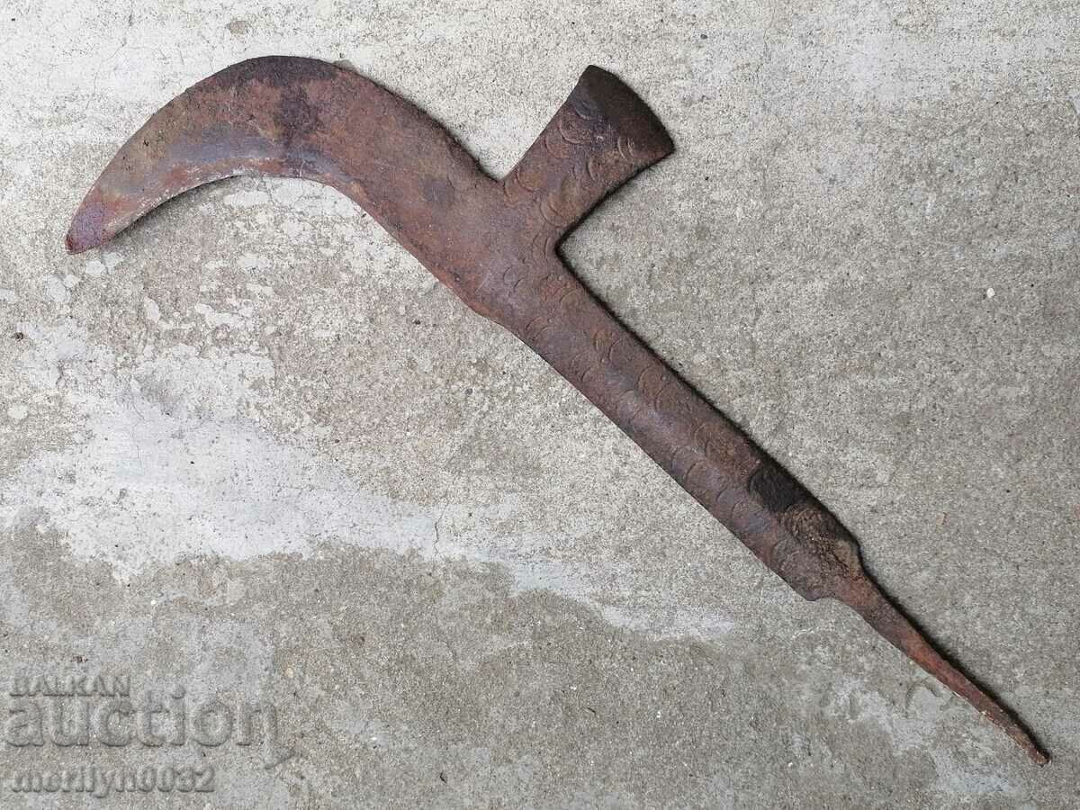 Old handmade knife, wrought iron with price 34.00 BGN | € 17.38 Old handmade knife, wrought iron with price 34.00 BGN | € 17.38