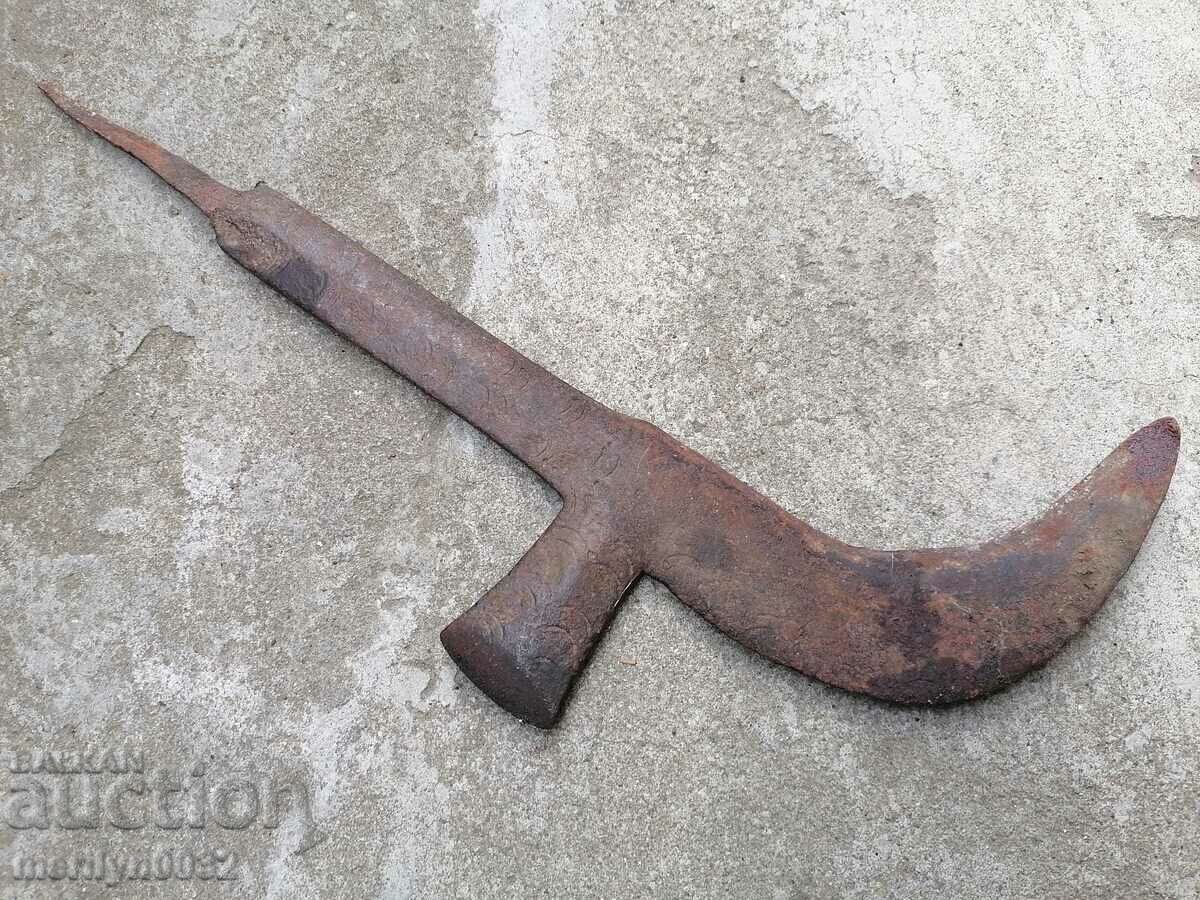 Old handmade knife, wrought iron - 6 Old handmade knife, wrought iron - 6