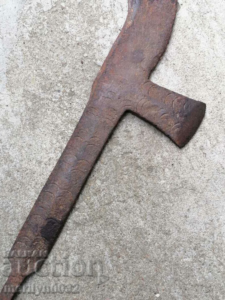 Old handmade knife, wrought iron - 7 Old handmade knife, wrought iron - 7