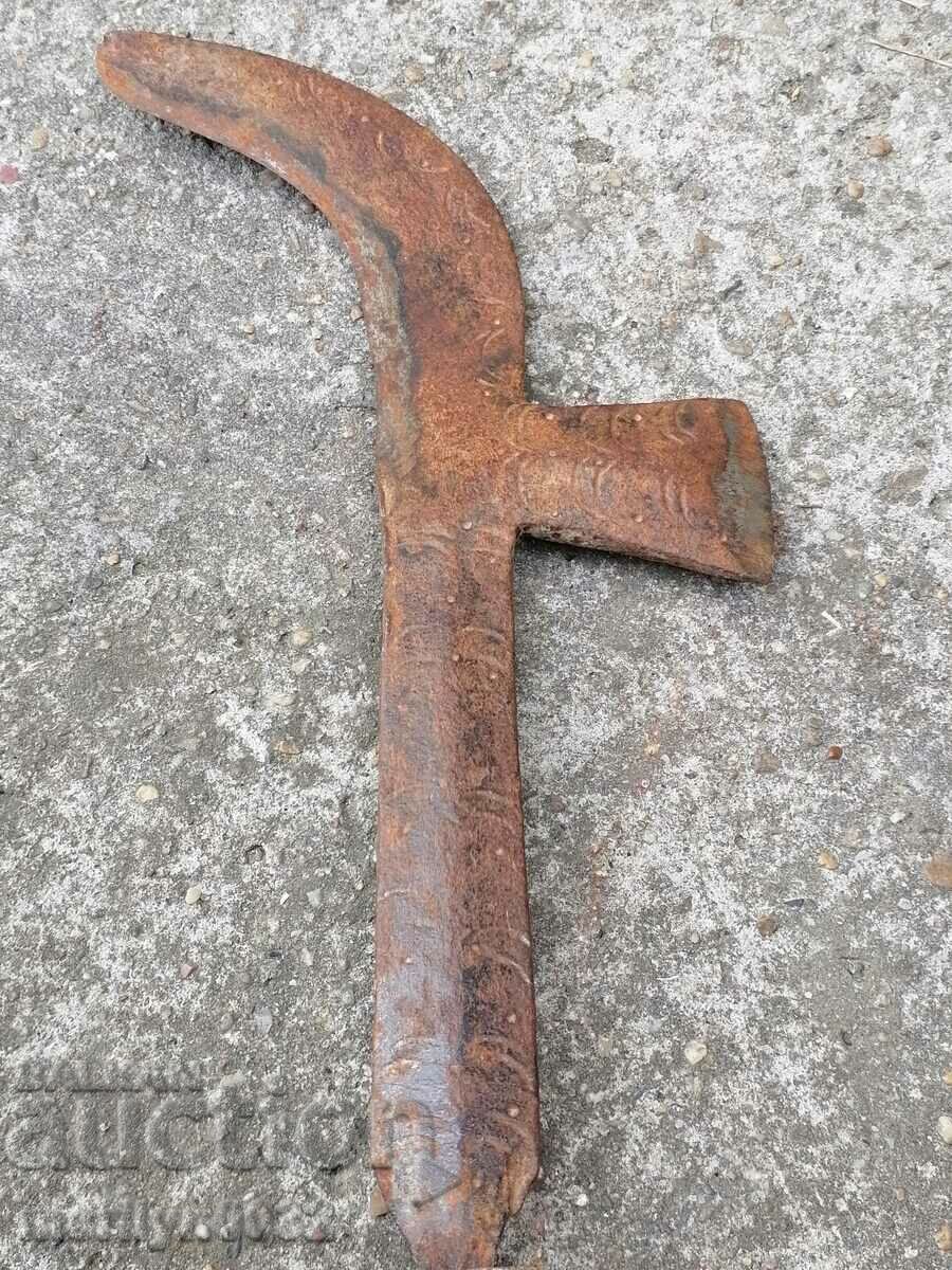 Old handmade knife, wrought iron with price 44.00 BGN | € 22.50 Old handmade knife, wrought iron with price 44.00 BGN | € 22.50