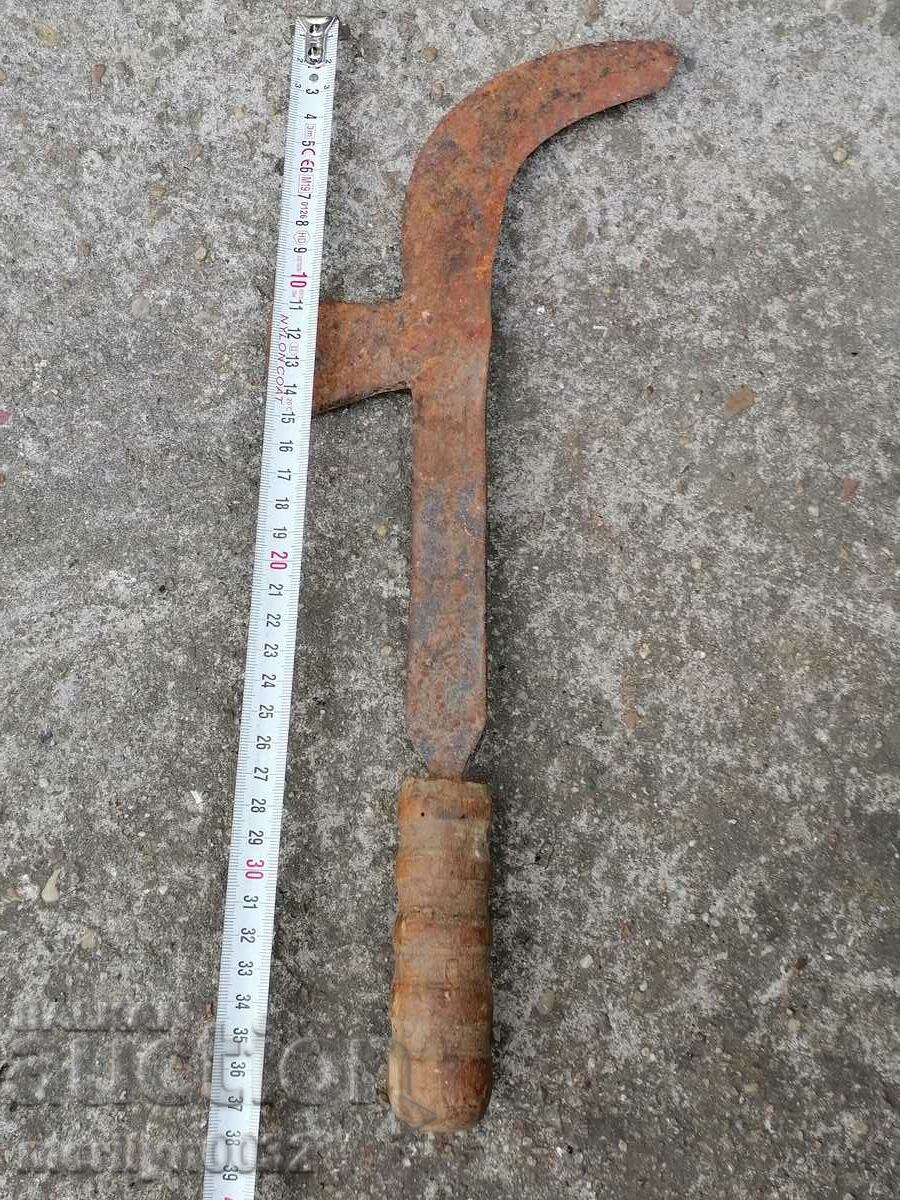 Auction Old handmade knife, wrought iron Auction Old handmade knife, wrought iron