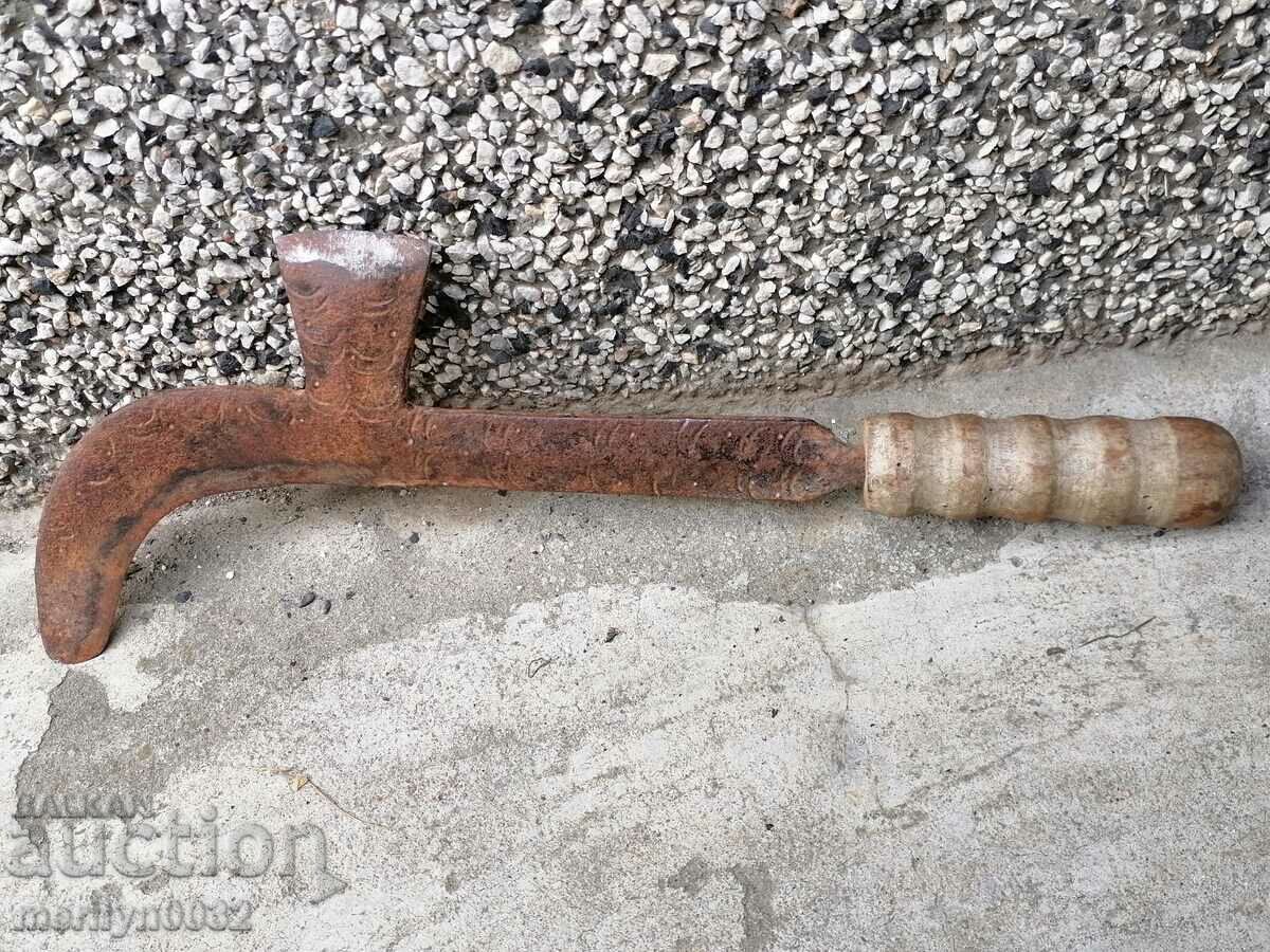 Old handmade knife, wrought iron - 5 Old handmade knife, wrought iron - 5