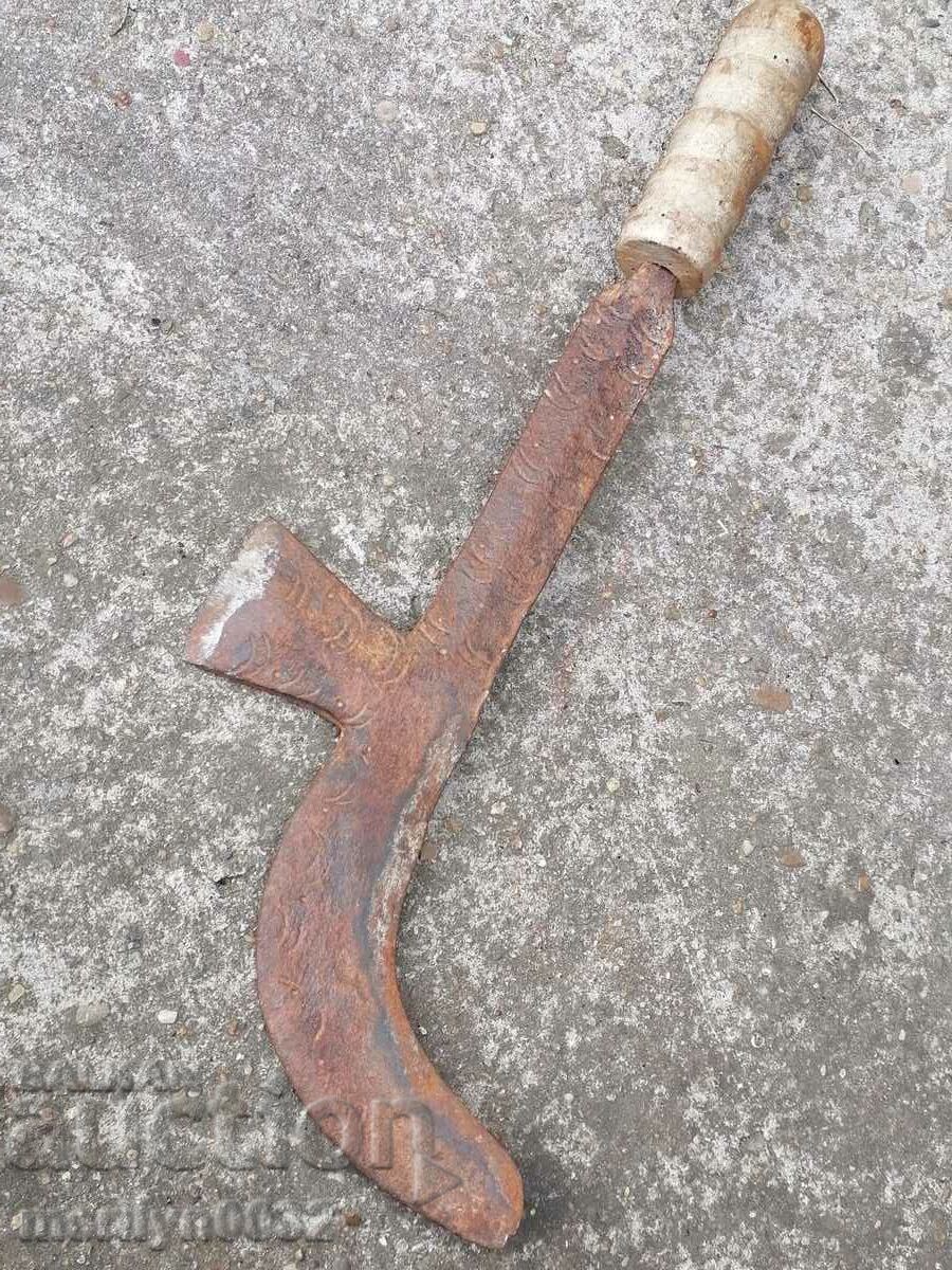 Old handmade knife, wrought iron - 6 Old handmade knife, wrought iron - 6