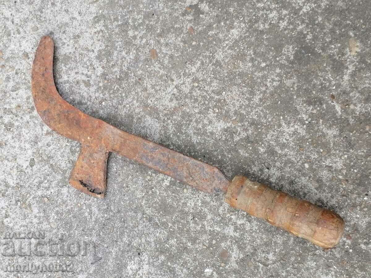 Old handmade knife, wrought iron - 7 Old handmade knife, wrought iron - 7