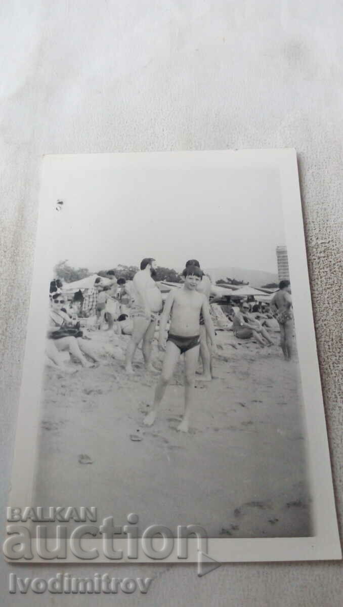 Photo Golden Sands Boy on the beach 1979