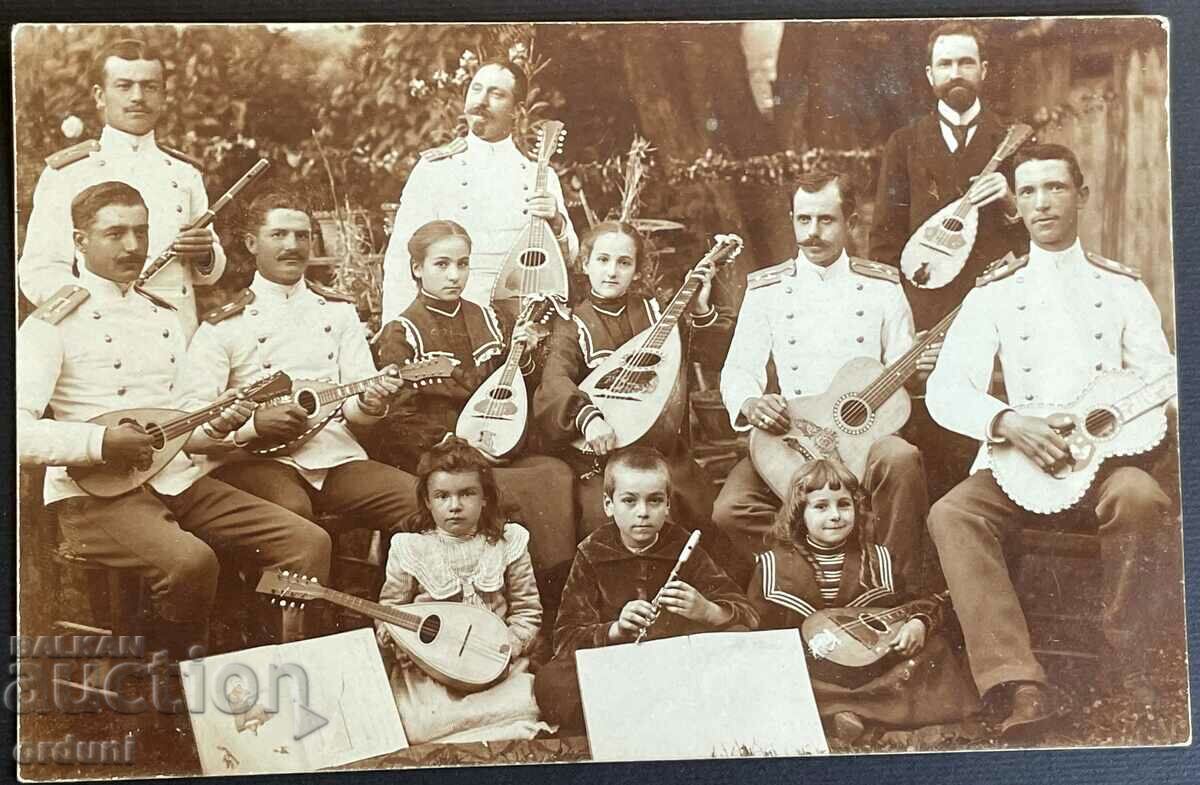 2376 Regatul Bulgariei ofițeri orchestrei de mandoline Regimentul 14