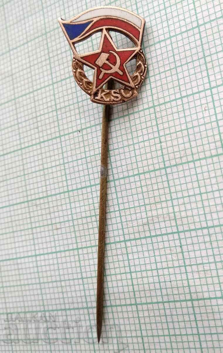 11086 Badge - Czechoslovakia USSR - bronze enamel