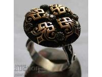 ΠΑΛΙΟ ΑΣΗΜΕΝΙΟ ΔΑΧΤΥΛΙΔΙ ΜΕ ΧΡΥΣΟ ΚΑΙ ΠΕΤΡΕΣ