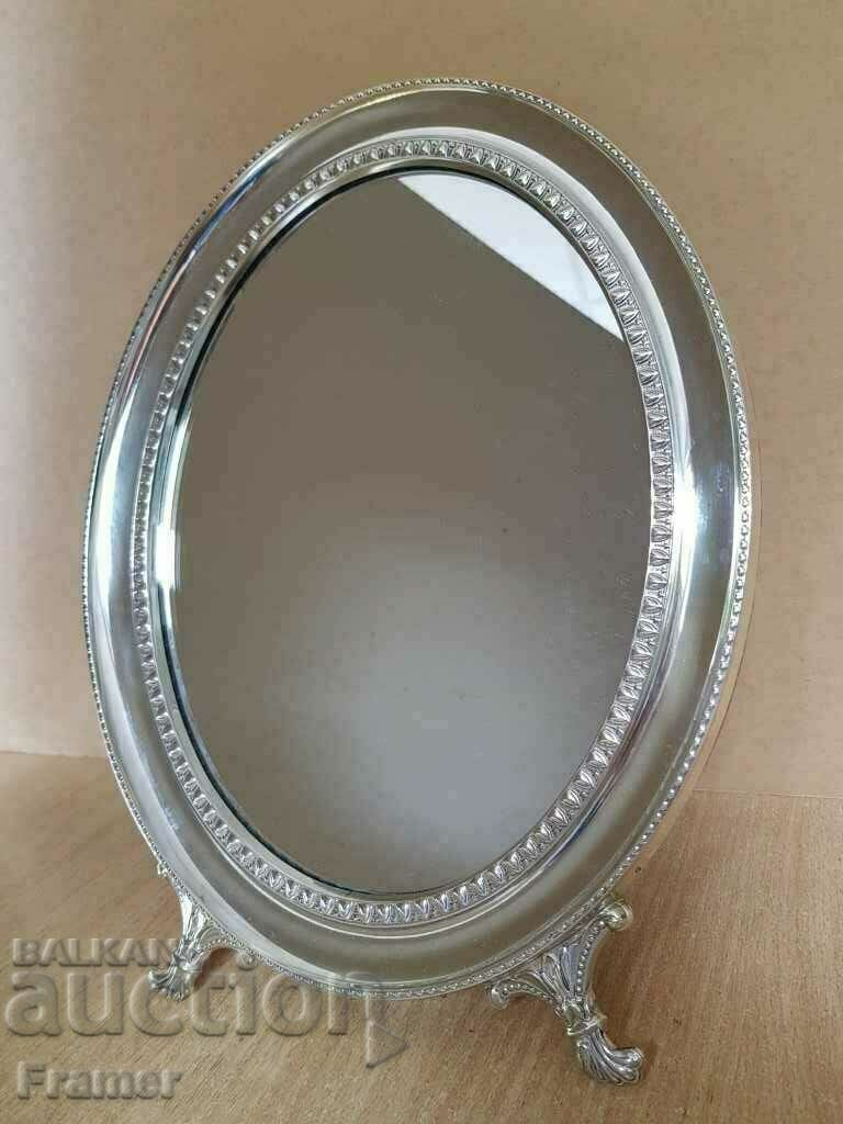 Сребърно огледало КРАСИВА сребърна 925 рамка стара Испания