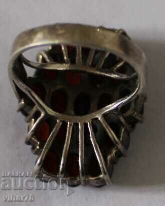 INEL DAMA ARGINT CU GRANAT - 6 INEL DAMA ARGINT CU GRANAT - 6