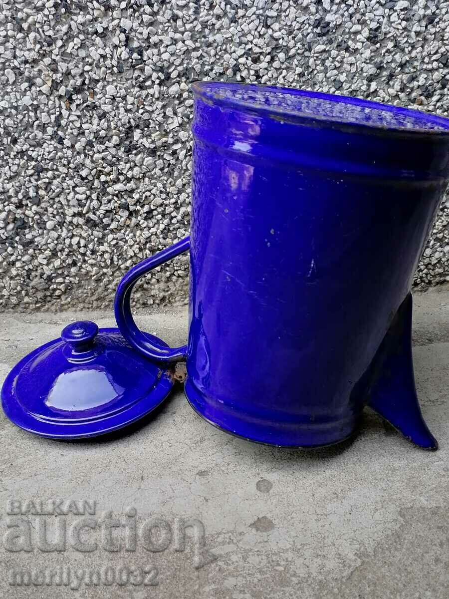 Enameled jug container with enamel coffee pot 30s - 6 Enameled jug container with enamel coffee pot 30s - 6