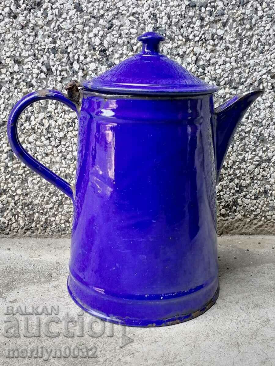 Enameled jug container with enamel coffee pot 30s