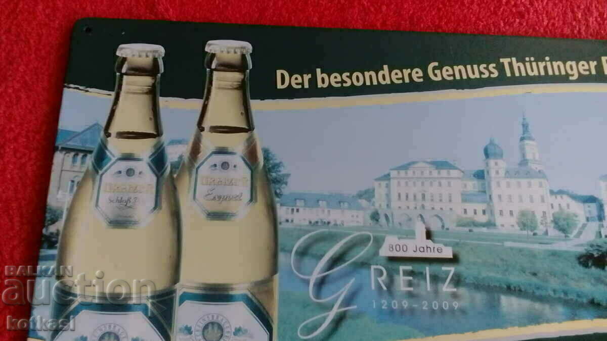 Παράδοση Μεταλλική πινακίδα διαφήμιση μπύρας Παράδοση Μεταλλική πινακίδα διαφήμιση μπύρας