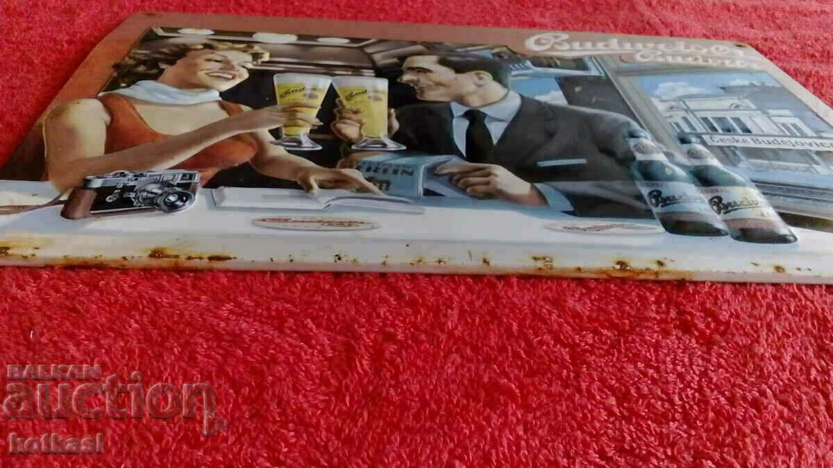 Old embossed metal beer billboard - 6 Old embossed metal beer billboard - 6